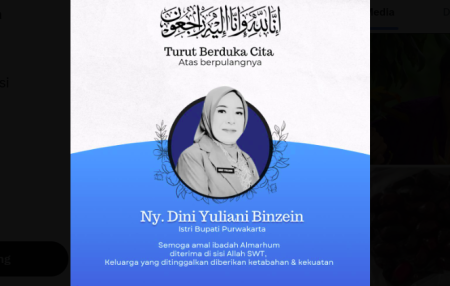 Istri Bupati Purwakarta Meninggal Dunia Hari Ini