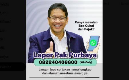 Layanan Lapor Pak Purbaya Resmi Aktif (X/@KemenkeuRI)