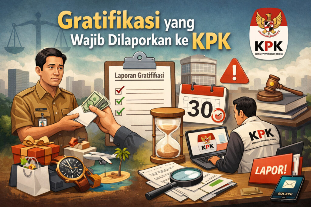 Gratifikasi yang Wajib Dilaporkan ke KPK Sesuai Aturan Terbaru 2026 (Ilustrasi/ChatGPT)