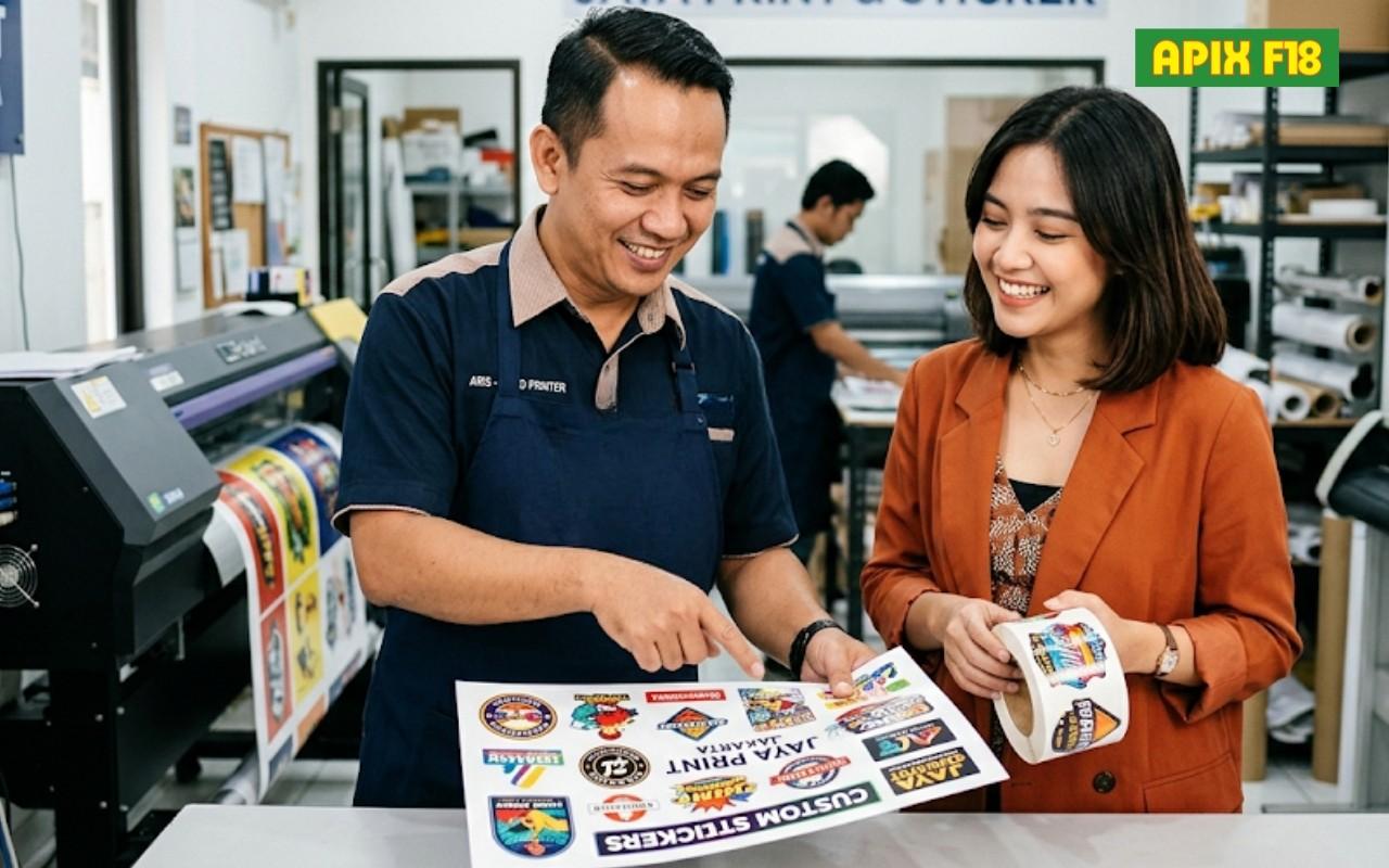 Cetak Stiker Terdekat - Apix F18: Percetakan Stiker Terdekat yang Sudah Dipercaya Sejak 2010 di Jakarta - Apix F18