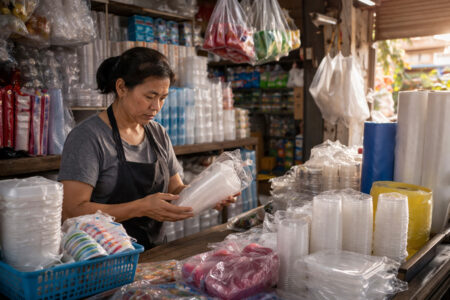 Harga Plastik Naik Imbas Perang Bikin Pedagang Menjerit (Ilustrasi/AI)