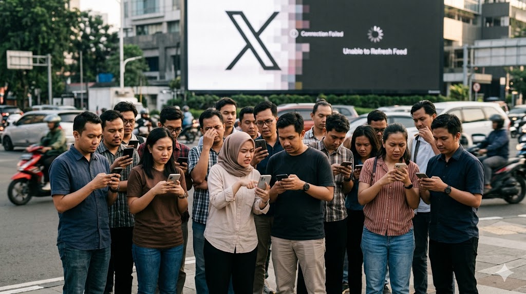 X Down Hari Ini Jadi Sorotan, Pengguna Tak Bisa Login dan Refresh Timeline X Down Hari Ini Jadi Sorotan, Pengguna Tak Bisa Login dan Refresh Timeline (Ilustrasi/AI)